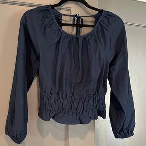 Madewell cropped tie back top